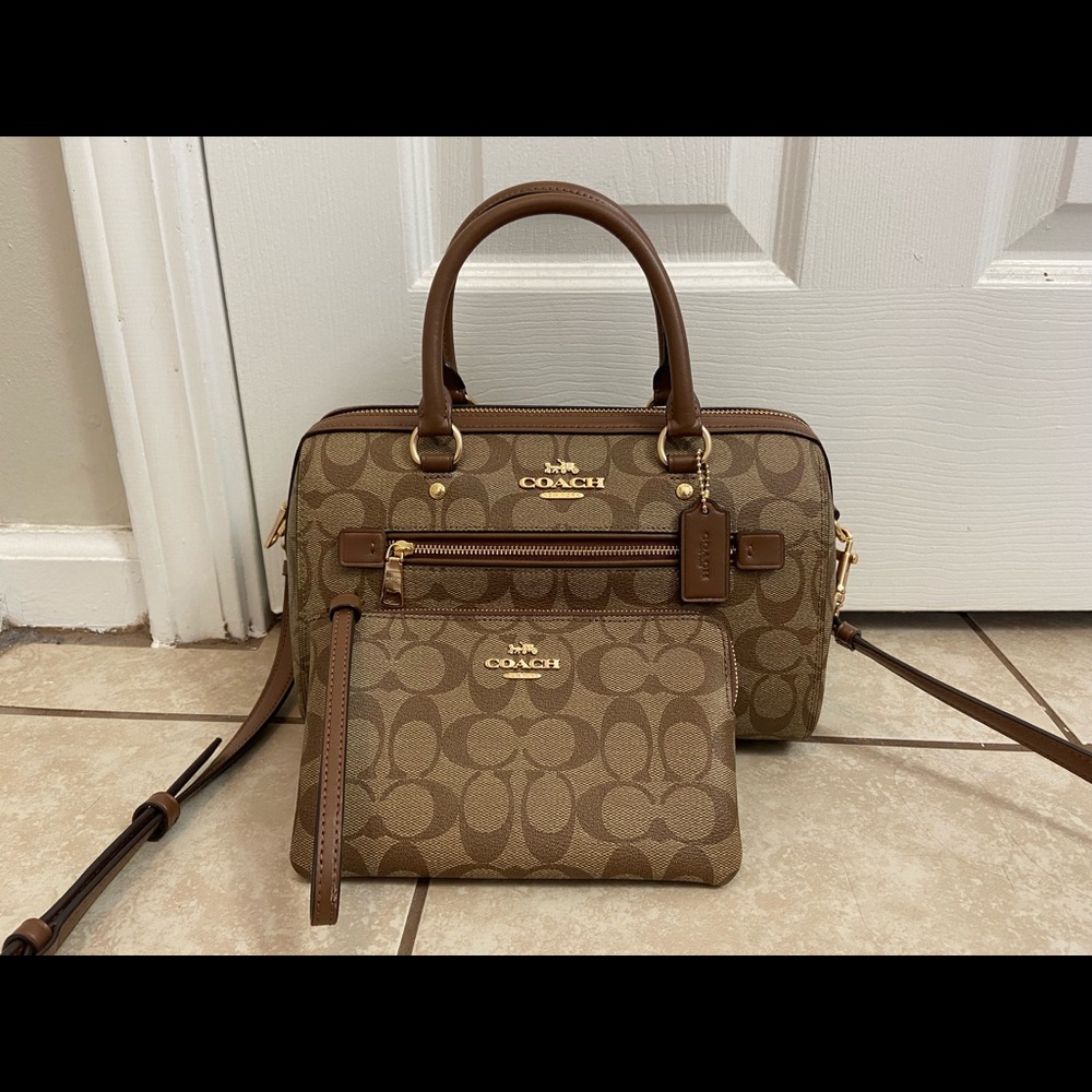 Coach Signature Rowan Satchel & Wristlet